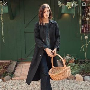 Christy Dawn Clara Coat, Noir Linen, Size S